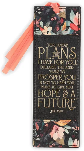 Miniatura 44 de Christian Art Gifts - Marcapáginas premium de piel sintética vegana con escritura bíblica para mujeres: Cuando ella habla - Proverbios 31:26, Marrón