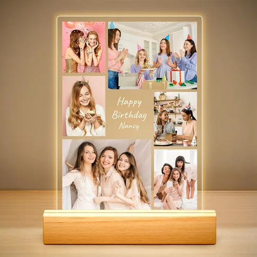 Miniatura 19 de Marco de fotos personalizado con luz nocturna, marcos de fotos personalizados con foto, marco de fotos personalizado, regalos de cumpleaños