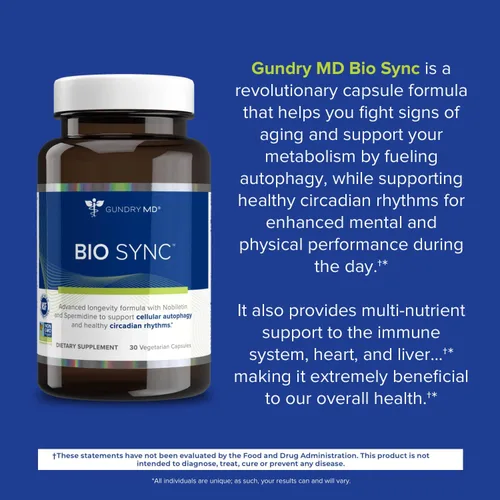 Miniatura 3 de Gundry MD® Suplemento Bio Sync para energía diurna, soporta enfoque y memoria†* - (30 cápsulas)