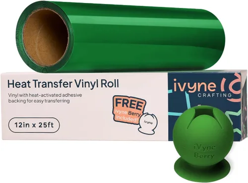 Miniatura 12 de iVyne, Rollo de vinilo de transferencia de calor, láminas de vinilo termotransferibles para Cricut, vinilo de prensa de calor para camisetas, gorras