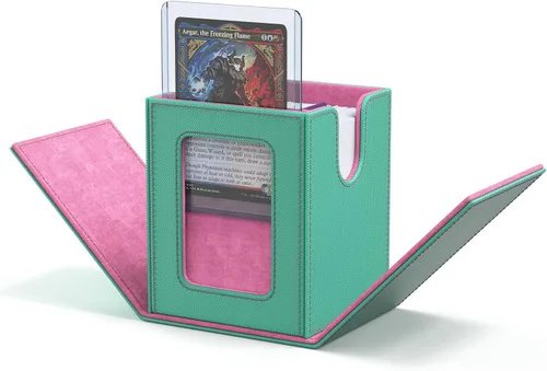 Miniatura 35 de Caja de almacenamiento de cartas ZLCA para cartas de intercambio, caja de cubierta de baraja MTG Commander con capacidad para más de 120 cartas