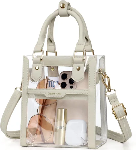 Miniatura 30 de PACKISM Bolsa transparente para eventos de estadio – Monederos pequeños transparentes para mujer, bolsa bandolera para conciertos y eventos