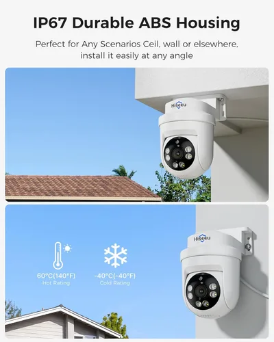 Miniatura 5 de Hiseeu PTZ - Cámaras de seguridad domo HD-TVI de 5 MP con panorámica de 355°, inclinación de 90°, visión nocturna IR de 100 pies, cámara