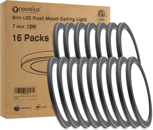Miniatura 12 de Lámpara de techo de montaje empotrado de 5 pulgadas, regulable, luz de techo LED blanca de 5000 K, lámpara de techo redonda ultrafina para 2-Blanco