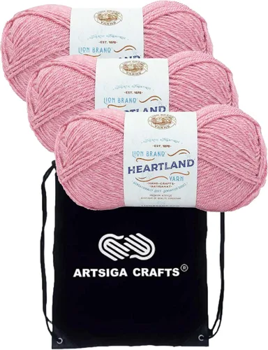 Miniatura 18 de Lion Brand Heartland Capitol Reef 136-140 (3 cadejos - mismo lote de tinte) Hilo estambre medio #4 acrílico para crochet y tejer con bolsa