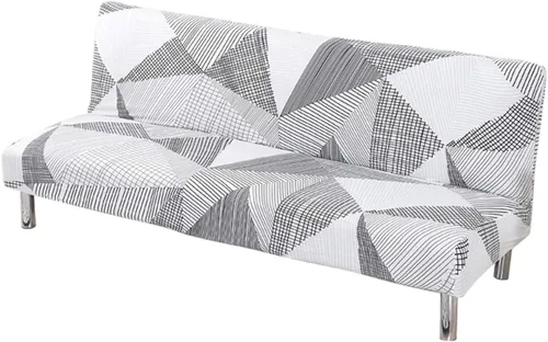 Miniatura 26 de MIFXIN Funda elástica para sofá cama sin brazos, funda de elastano para futón, plegable, sin reposabrazos, protector de muebles para sofá cama