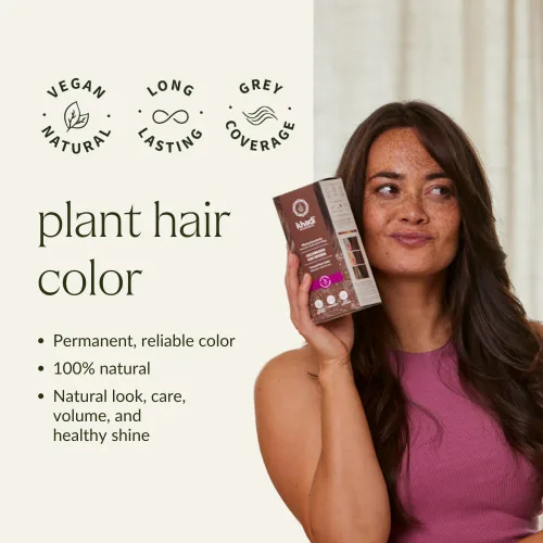 Miniatura 3 de khadi ASH BROWN Plant Hair Color – Cosmética natural – Color de cabello para mate y marrón medio – 100% herbal, natural y vegano – 3.5 oz