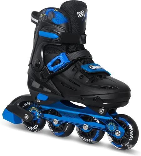 Miniatura 11 de Nattork Patines en línea ajustables para niños con ruedas iluminadas para niños y niñas - Decoraciones de autos de carreras geniales para interiores