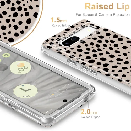 Miniatura 3 de Esdot Funda para Google Pixel 7A con protector de pantalla integrado, funda resistente de grado militar con diseños lindos de moda para mujeres