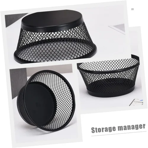 Miniatura 8 de YARNOW Organizador de mesa de cubo de almacenamiento con clip de papel, organizador de cajones de escritorio de oficina, negro, soporte