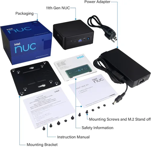Miniatura 7 de NUC 11 Panther Canyon NUC11PAHi5 Mini PC para Intel NUC 11 con Intel Core i5-1135G7 (16GB RAM+512GB NVMe SSD) hasta 4.2GHz Turbo, 4core,28W