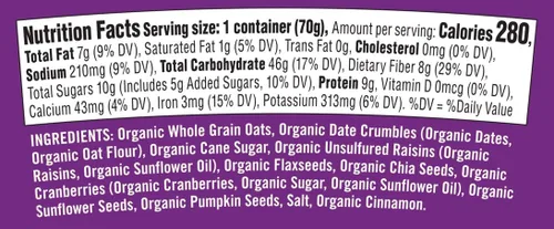 Miniatura 2 de Bob's Red Mill Taza de avena orgánica sin gluten, frutas y semillas, 2.47 onzas (paquete de 12)
