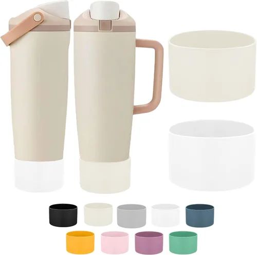 Miniatura 24 de Mity rain 2 piezas de botas protectoras de silicona para botellas y vasos FreeSip Sway de Owala de 30 oz y 40 oz - Accesorios para owala, mejora