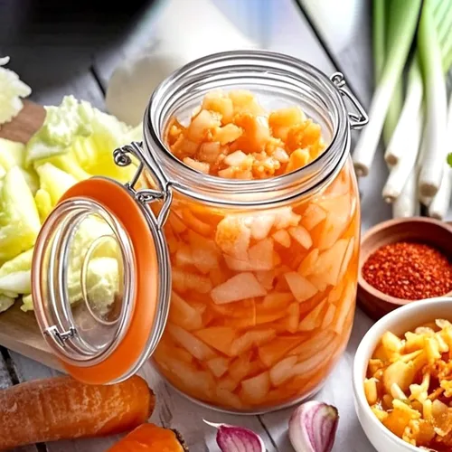 Miniatura 4 de Tarros Mason de boca ancha de 32 onzas con tapas herméticas con bisagras, tarro de vidrio grande con tapa para decapado, fermentación, enlatado