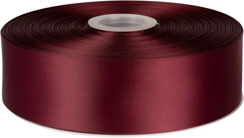Miniatura 107 de Cinta de satén de doble cara de 1-1/2 pulgadas x 100 yardas, cinta de poliéster negra para envolver regalos, decoración de boda, arreglos florales