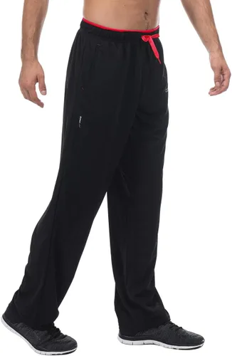 Miniatura 2 de Pantalones de deporte para hombre con bolsillos con parte inferior abierta, pantalones de entrenamiento para atletismo, trotar, entrenar, casual