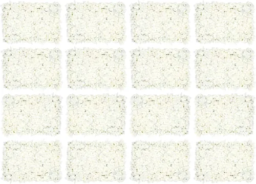 Miniatura 11 de TFCFL Paneles de pared de flores, 10 piezas de 16 x 24 pulgadas, telón de fondo artificial de rosa rosa, panel de pared floral rectangular