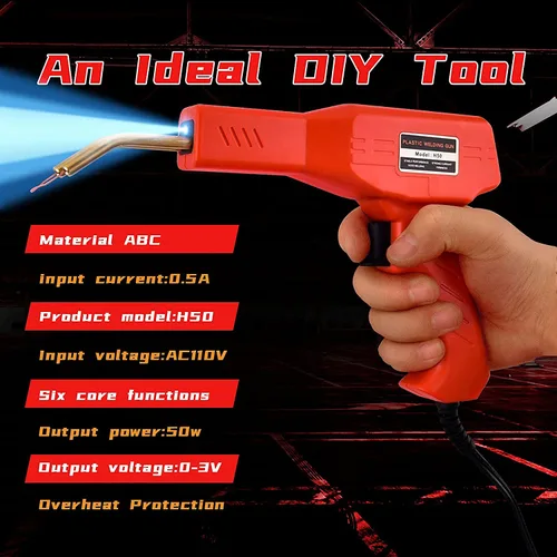 Miniatura 3 de Soldador de plástico, 800 grapas, kit de soldadura de plástico, imprescindible para bricolaje, encendido/apagado instantáneo, kit de soldador