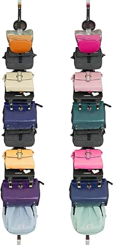 Miniatura 6 de INOGIH Estante organizador de bolsas, soporte para colgar bolsos, almacenamiento sobre el armario de la puerta