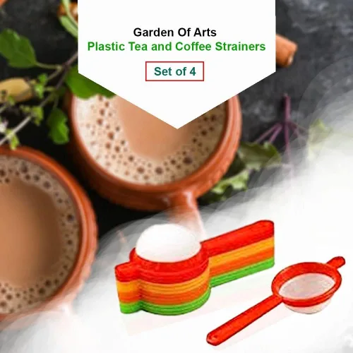 Miniatura 2 de Coladores de plástico para té y café, multicolor (juego de 4), el color puede variar (juego de 4 coladores de té)