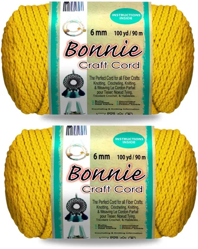 Miniatura 11 de Pepperell Bonnie Cordón de macramé trenzado 6mm x 100 yardas Rojo (Paquete de 2 valores) Cordón de polipropileno trenzado para manualidades DIY