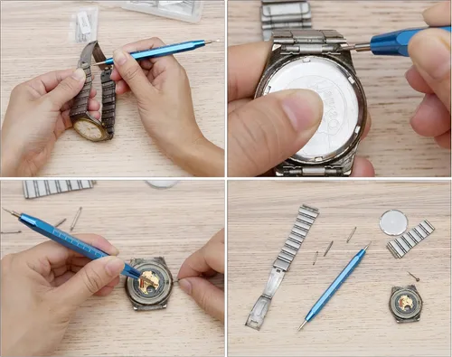 Miniatura 6 de Ginsco 360 unidades de 0.236-0.984 in de diámetro de 0.059 in de acero inoxidable banda de reloj barras de resorte pasadores de enlace con correa