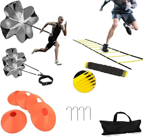 Escalera de agilidad, entrenamiento de velocidad, equipo de entrenamiento de velocidad de agilidad de fútbol, escalera de agilidad de 20 pies, 6
