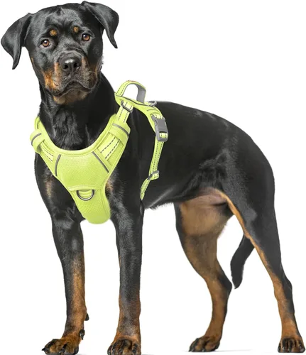 Miniatura 42 de BARKBAY Arnés para Perro Sin Tirones Talla Grande Arnés Reflectante para Perro con Clip Frontal y Asa de Control Fácil para Caminar Entrenar Correr