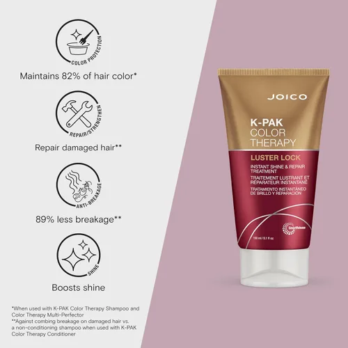 Miniatura 3 de Joico K-PAK Color Therapy Luster Lock - Tratamiento de brillo instantáneo y reparación Para cabello teñido Aumenta la vitalidad