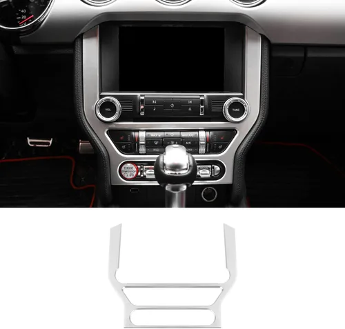 Miniatura 10 de CheroCar para Ford Mustang - Cubierta de Marco de Pantalla de Navegación para Consola Central, Decoración Interior Compatible con Ford Mustang