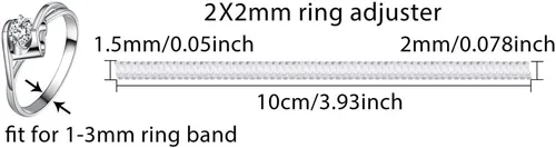 Miniatura 2 de DIYASY Anillo de ajuste de tamaño de anillo protector para anillos sueltos de boda y compromiso