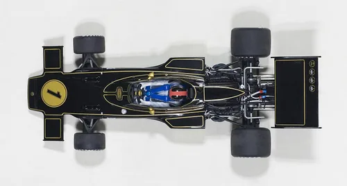 Miniatura 9 de Autoart Lotus 72E 1973 Emerson Fittipaldi #1 con figura de conductor en cabina 1/18 modelo coche