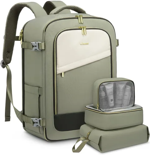 Miniatura 19 de Mochila de viaje LOVEVOOK para mujeres, mochila de 40L para llevar en el avión, Púrpura, negro