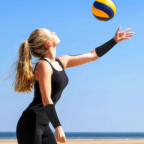 Miniatura 8 de TOBWOLF 1 par de mangas de brazo de voleibol, mangas de compresión de voleibol, mangas de antebrazo deportivas, mangas de antebrazo para pasar