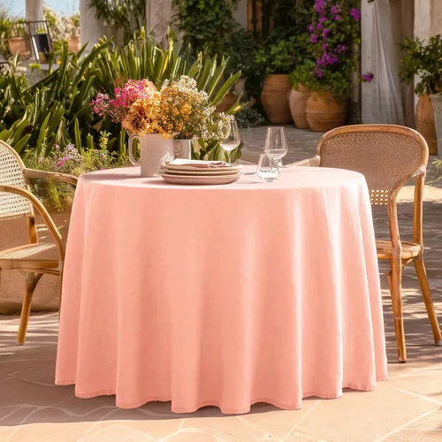 Miniatura 27 de Linen World - Mantel de lino de otoño de 55 x 55 pulgadas, mantel rectangular lavable de lino francés para comedor, al aire libre, bodas