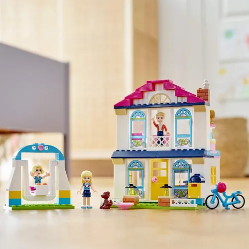 Miniatura 7 de LEGO Friends 4+ Stephanie's House 41398 Mini Doll's House, permite que los niños jueguen roles familiares y amigos Stephanie, Alicia y James