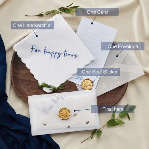 Miniatura 2 de Regalos para madre de la novia, lágrimas felices, pañuelo de boda, algo azul para la novia en la boda