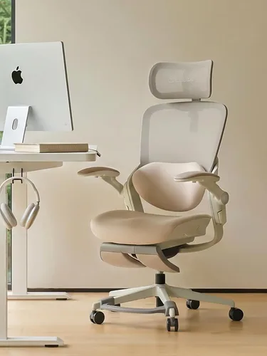 CabLady S2 - Silla de oficina pequeña para mujer y marcos pequeños | Capacidad de 330 libras, Lumbar/reposacabezas ajustable 4D, brazos abatibles y