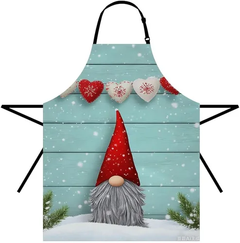 Miniatura 24 de Moslion Apron 31x27 Inch Kitchen Chef Waitress Cook Aprons Bib with Adjustable Neck for Women Men
