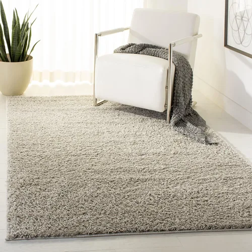 Miniatura 32 de SAFAVIEH Arizona Shag Collection ASG820A - Alfombra de pasillo, 2 pies 3 pulgadas x 6 pies, color crema, diseño sólido, no desprende pelusa y fácil