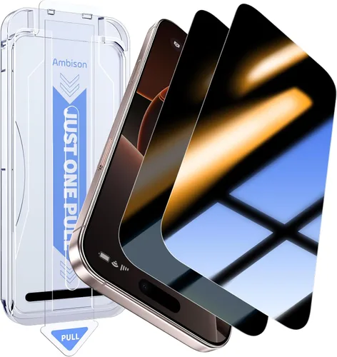Miniatura 13 de Ambison Paquete de 2 Protectores de Pantalla Mate para iPhone 17 Pro Max de 6.9 pulgadas 2025, Antirreflejos y Antihuellas Dactilares, Sin Burbujas