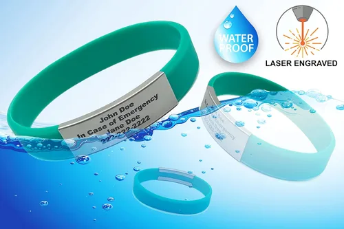 Miniatura 10 de Pulsera de identificación médica personalizada - Pulsera de seguridad para personas mayores grabada personalizada - Alerta de Alzheimer