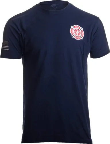 Miniatura 2 de Firefighter Maltese Cross Fire Fighter Rescue Courage Honor Camiseta Línea Roja