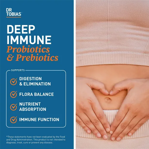 Miniatura 4 de Dr. Tobias Probióticos y prebióticos inmunes profundos y gomitas de vinagre de sidra de manzana, apoya la salud digestiva, la función inmunológica