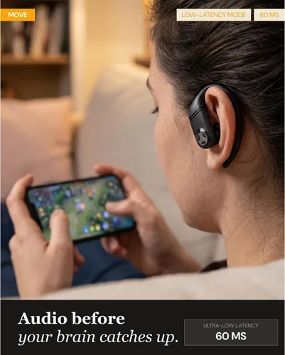 Miniatura 9 de TREBLAB Auriculares inalámbricos X4 con ganchos para los oídos, batería 253H, micrófono ENC, Bluetooth 5.4, funda de carga USB-C, IPX5 impermeable