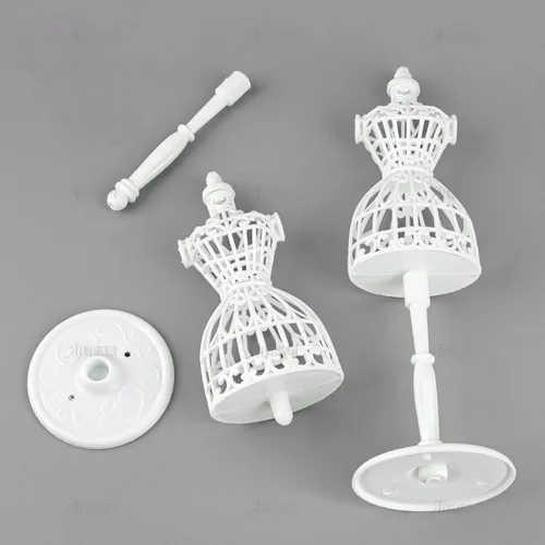 Miniatura 7 de AUEAR, Paquete de 5 formas de vestido, vestido de tela, maniquí de plástico, soporte de soporte para modelo, accesorios para vestidos