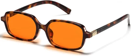 Miniatura 18 de Breaksun Gafas Retro Rectangulares para Mujeres y Hombres, Gafas Pequeñas Cuadradas con Bloqueo de Luz Azul, Anteojos Vintage