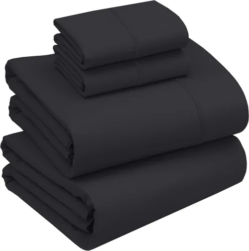 Miniatura 60 de RUVANTI Juego de sábanas divididas tamaño King de 100 % algodón para cama ajustable, 5 piezas, ropa de cama de tejido de percal suave y Guisante