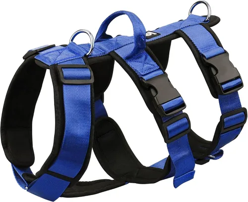 Miniatura 8 de Arnés grande para perro, sin tirones, a prueba de escapes, con asa, 4 hebillas, 2 anillos, acolchado suave, antideslizante, ajustable, arnés