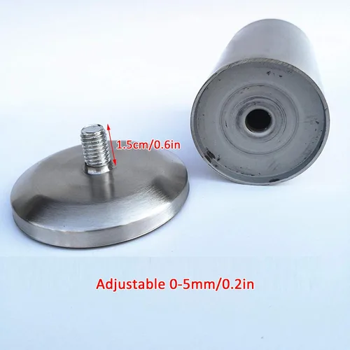 Miniatura 4 de Patas ajustables para muebles de barra roscada M10, patas de cama de acero inoxidable cepillado, patas de mesa de vidrio, patas de repuesto